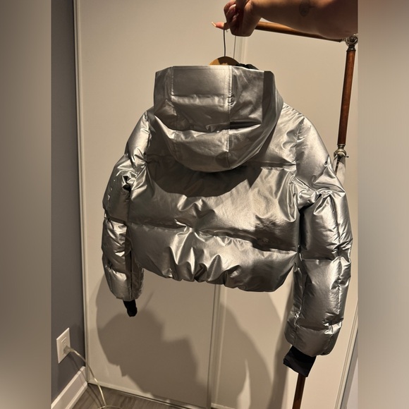 NEW! Zara Silver Puffer Jacket Ski Collection - Picture 3 of 6